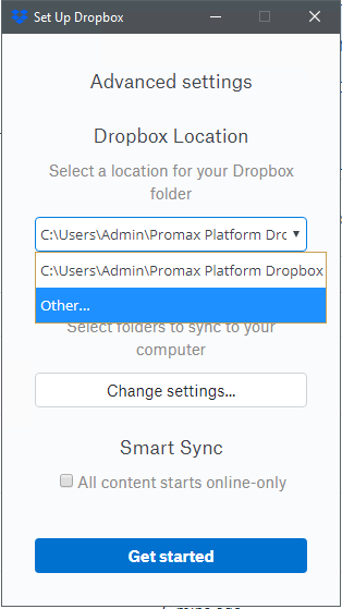 How can I connect and use Dropbox with my Platform System?