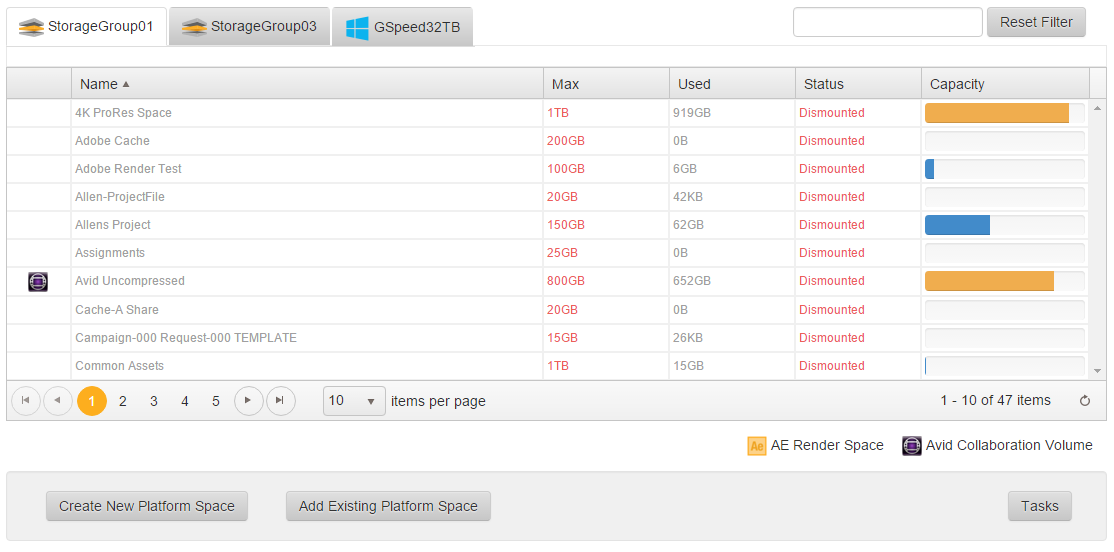 Create and add Platform Space