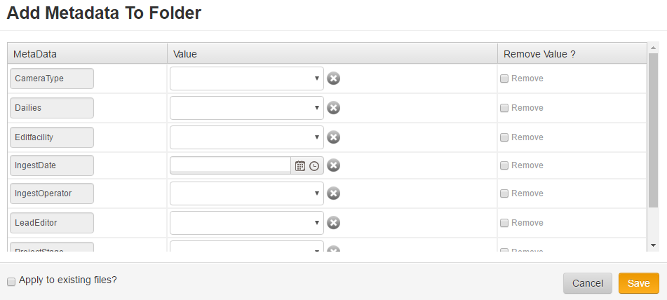 add metadata to folder