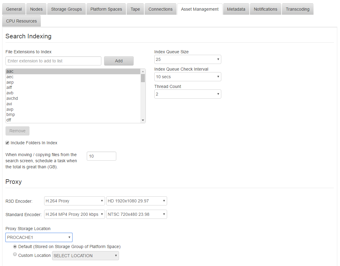 asset management tab
