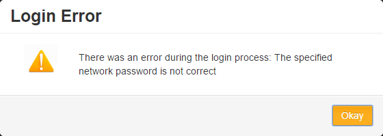 bad password