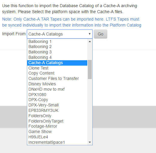 cachea database import