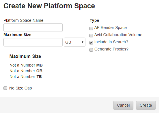create a new platform space
