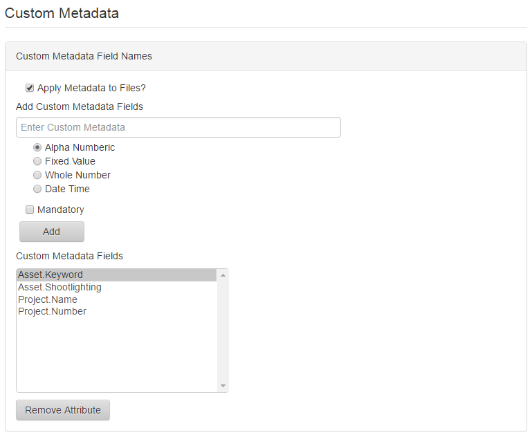 custom metadata