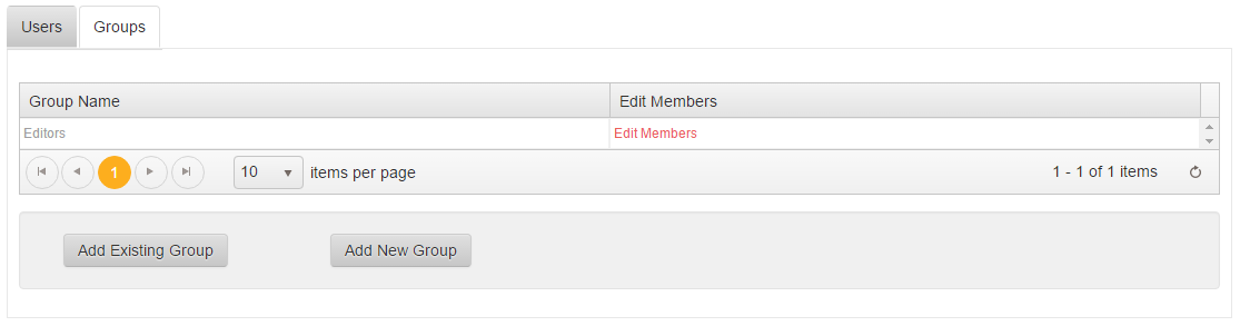 group info tab