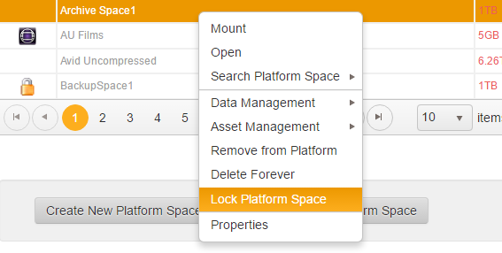 lock unlcok platform space