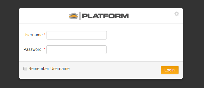 login screen