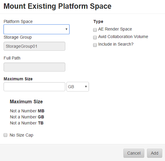 mount existing platform space