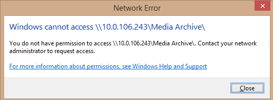 mounting network error