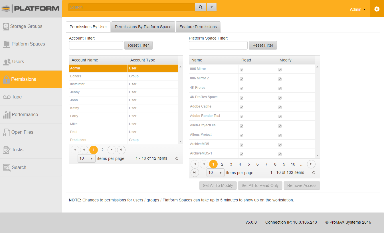 permissions screen