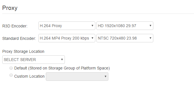 proxy encode parameters
