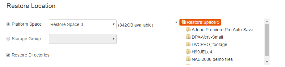 restore location