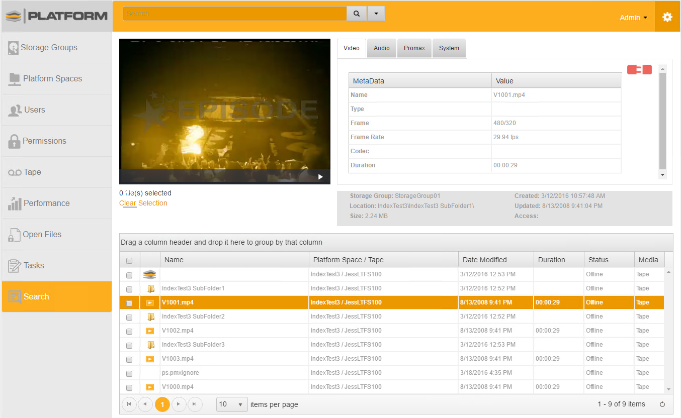 search tape with proxy