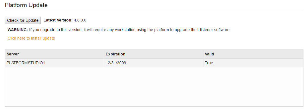 update available