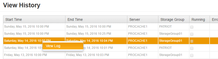 view history log
