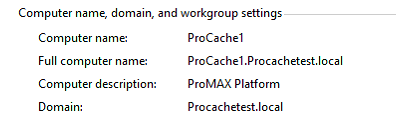 domain and workgroup settings