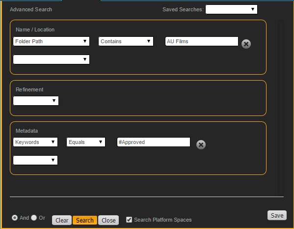 premiere panel search