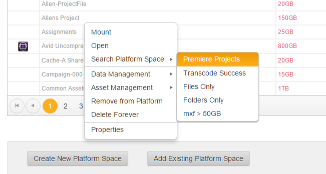search platform space